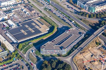 Enregistrement par drone de Ferrari SPA à Maranello dans le département Modena, Italie