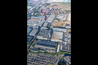 Ferrari SPA à Maranello dans le département Modena, Italie du point de vue du drone