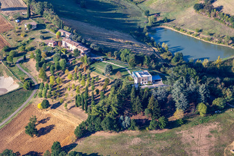 Photographie aérienne de Fiorano Modenese dans le département Modena, Italie