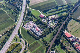 Photographie aérienne de Centrale géothermique Insheim avec extraction de lithium à Insheim dans le département Rhénanie-Palatinat, Allemagne