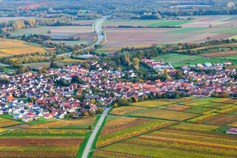 Insheim dans le département Rhénanie-Palatinat, Allemagne vue du ciel