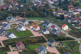 Nouvelle zone de développement K2 à Kandel dans le département Rhénanie-Palatinat, Allemagne depuis l'avion