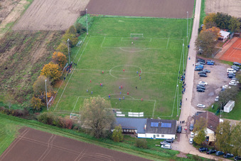 Vue aérienne de SV 1946 Minfeld à Minfeld dans le département Rhénanie-Palatinat, Allemagne