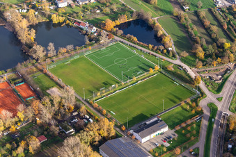 Vue aérienne de VFB 05 eV à le quartier Knielingen in Karlsruhe dans le département Bade-Wurtemberg, Allemagne