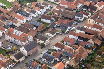 Vue aérienne de Restaurant Krone à Neupotz dans le département Rhénanie-Palatinat, Allemagne