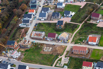 Nouvelle zone de développement K2 à Kandel dans le département Rhénanie-Palatinat, Allemagne vue d'en haut