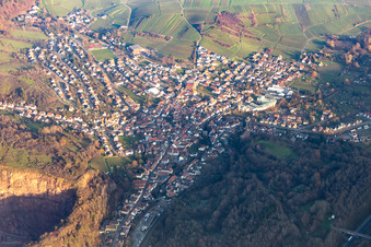 Vue aérienne de De l'est à Albersweiler dans le département Rhénanie-Palatinat, Allemagne