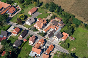 Niederlauterbach dans le département Bas Rhin, France vue du ciel