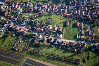Vue aérienne de Friedhofstr à Schweighofen dans le département Rhénanie-Palatinat, Allemagne