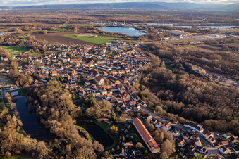 Lauterbourg dans le département Bas Rhin, France vue d'en haut