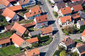 Vue aérienne de Salmbach dans le département Bas Rhin, France