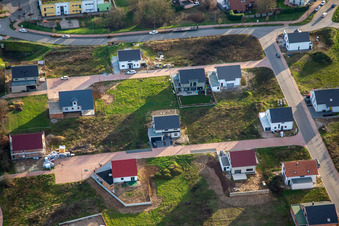 Vue aérienne de Nouvelle zone de développement K2 Holunderweg à Kandel dans le département Rhénanie-Palatinat, Allemagne
