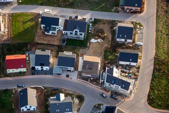 Vue aérienne de Nouvelle zone de développement K2 Sonnenblumenweg à Kandel dans le département Rhénanie-Palatinat, Allemagne