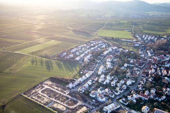 Vue aérienne de Développement d'une nouvelle zone d'habitation à l'est à le quartier Mörzheim in Landau in der Pfalz dans le département Rhénanie-Palatinat, Allemagne