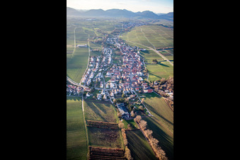 Vue aérienne de Vue de la ville depuis l'est à le quartier Wollmesheim in Landau in der Pfalz dans le département Rhénanie-Palatinat, Allemagne