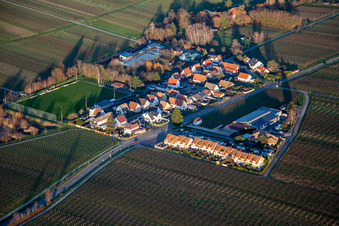Vue aérienne de Colonie de Léonhard Eckel à Edesheim dans le département Rhénanie-Palatinat, Allemagne