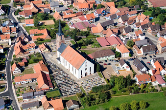 Schleithal dans le département Bas Rhin, France d'un drone