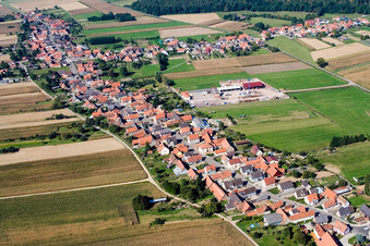 Vue oblique de Schleithal dans le département Bas Rhin, France
