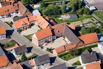 Schleithal dans le département Bas Rhin, France d'en haut