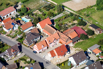 Schleithal dans le département Bas Rhin, France depuis l'avion