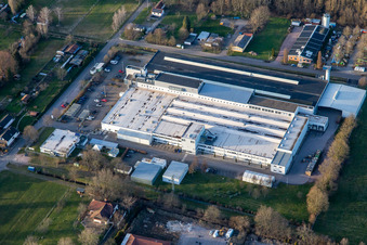 Vue aérienne de WEBASTO à le quartier Schaidt in Wörth am Rhein dans le département Rhénanie-Palatinat, Allemagne
