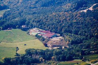 Vue aérienne de Coopérative de vignerons à Cleebourg dans le département Bas Rhin, France