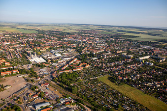 Vue aérienne de Quedlinburger Landstr à Halberstadt dans le département Saxe-Anhalt, Allemagne