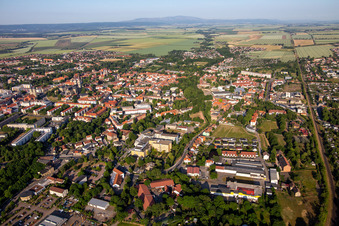 Vue aérienne de Hôpital AMEOS Halberstadt à Halberstadt dans le département Saxe-Anhalt, Allemagne