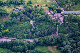 Vue aérienne de Parc Roseburg à le quartier Rieder in Ballenstedt dans le département Saxe-Anhalt, Allemagne