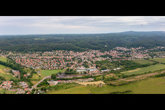 Vue aérienne de Panorama depuis le nord à le quartier Gernrode in Quedlinburg dans le département Saxe-Anhalt, Allemagne