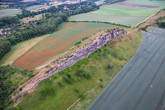 Photographie aérienne de Mur du Diable (Königstein) à le quartier Weddersleben in Thale dans le département Saxe-Anhalt, Allemagne