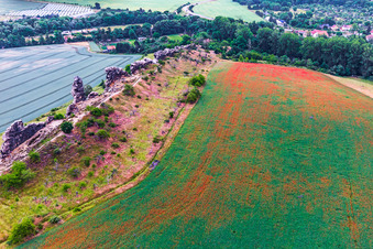 Mur du Diable (Königstein) à le quartier Weddersleben in Thale dans le département Saxe-Anhalt, Allemagne vue d'en haut
