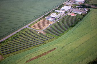 Vue aérienne de EQOS à le quartier Warnstedt in Thale dans le département Saxe-Anhalt, Allemagne