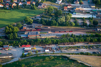 Photographie aérienne de Gare Gernrode à le quartier Gernrode in Quedlinburg dans le département Saxe-Anhalt, Allemagne