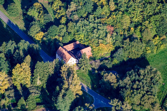 Vue aérienne de Hahnenhof à Oberschlettenbach dans le département Rhénanie-Palatinat, Allemagne