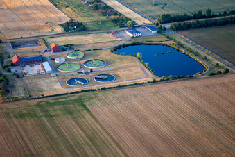 Vue aérienne de Station d'épuration Blankenburg à Blankenburg dans le département Saxe-Anhalt, Allemagne
