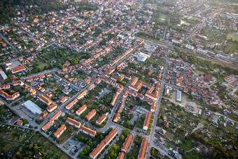 Vue aérienne de Husarenstr à Blankenburg dans le département Saxe-Anhalt, Allemagne