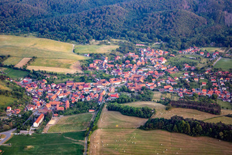 Vue aérienne de Du nord à le quartier Benzingerode in Wernigerode dans le département Saxe-Anhalt, Allemagne