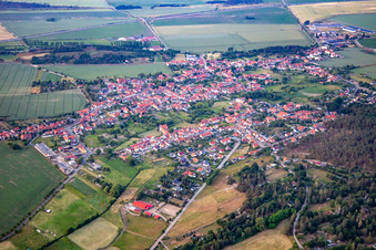 Vue aérienne de Du sud-ouest à le quartier Westerhausen in Thale dans le département Saxe-Anhalt, Allemagne