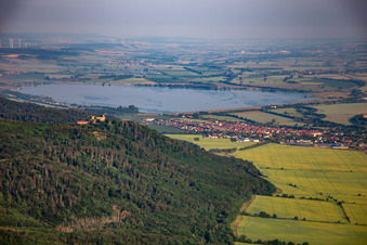 Vue aérienne de Barrage Kelbra à Kelbra dans le département Saxe-Anhalt, Allemagne