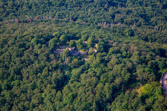 Vue aérienne de Château inférieur de Kyffhäuser à le quartier Steinthaleben in Kyffhäuserland dans le département Thuringe, Allemagne