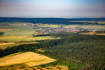 Vue aérienne de Bad Frankenhausen dans le département Thuringe, Allemagne