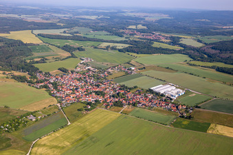 Vue aérienne de Quartier Dankerode in Harzgerode dans le département Saxe-Anhalt, Allemagne