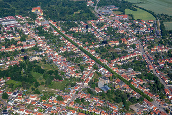 Vue aérienne de Avenue du château à Ballenstedt dans le département Saxe-Anhalt, Allemagne
