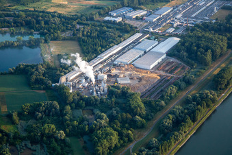 Vue aérienne de Rheinspan GmbH à Germersheim dans le département Rhénanie-Palatinat, Allemagne