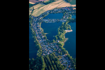 Vue aérienne de Sonnensee à Binsfeld à Speyer dans le département Rhénanie-Palatinat, Allemagne