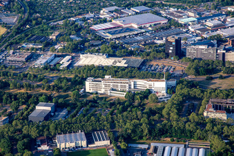 Vue aérienne de TECHNOSEUM du nord à le quartier Oststadt in Mannheim dans le département Bade-Wurtemberg, Allemagne