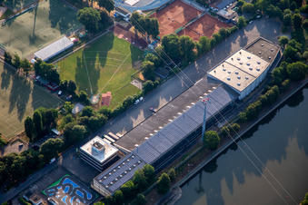 Vue aérienne de Centre de formation SAW Rhein-Neckar à Pfeifferswörth à le quartier Neckarstadt-Ost in Mannheim dans le département Bade-Wurtemberg, Allemagne