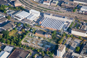 Vue aérienne de Rue Trierer à le quartier Käfertal in Mannheim dans le département Bade-Wurtemberg, Allemagne
