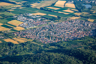 Photographie aérienne de Du sud-est à Laudenbach dans le département Bade-Wurtemberg, Allemagne